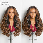 Glueless HD Lace Loose Wave T-Part Lace Human Hair Wig - Ombre 200% Density | 10"-28"