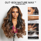 Glueless HD Lace Loose Wave T-Part Lace Human Hair Wig - Ombre 200% Density | 10"-28"