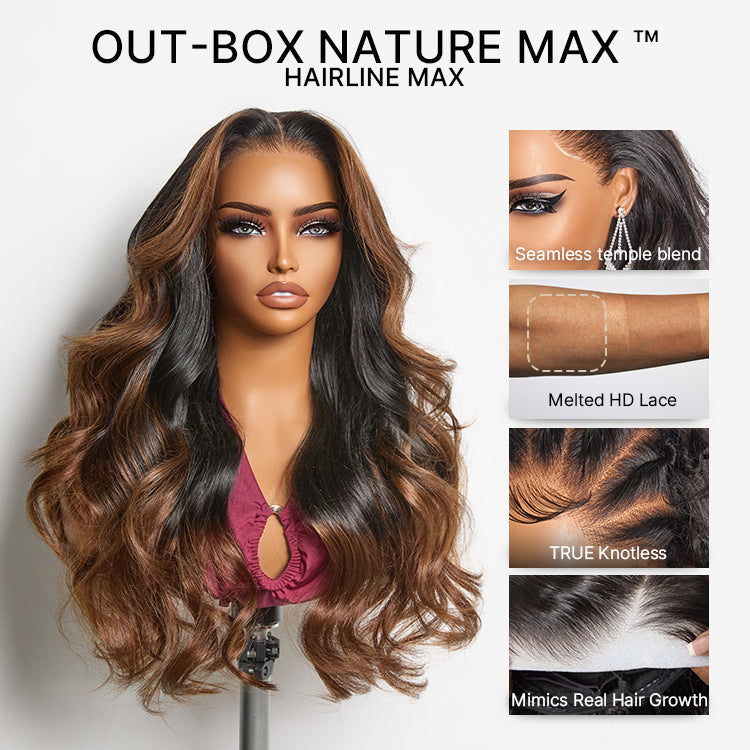 Glueless HD Lace Loose Wave T-Part Lace Human Hair Wig - Ombre 200% Density | 10"-28"
