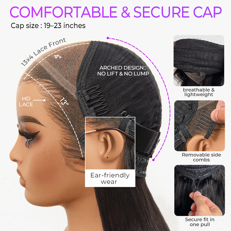 Glueless HD Lace Loose Wave T-Part Lace Human Hair Wig - Grey 200% Density | 10"-28"