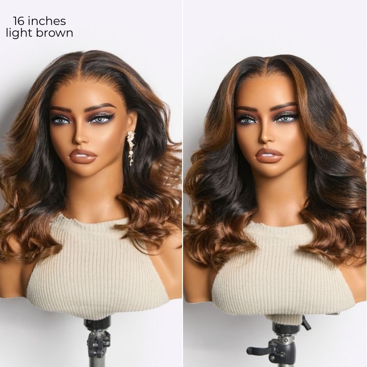 Glueless HD Lace Loose Wave T-Part Lace Human Hair Wig - Grey 200% Density | 10"-28"