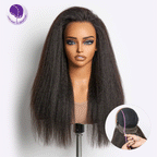 HD Lace Kinky Straight T-Part Lace Human Hair Wig | 10"-28"