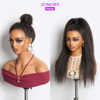 HD Lace Kinky Straight T-Part Lace Human Hair Wig | 10"-28"