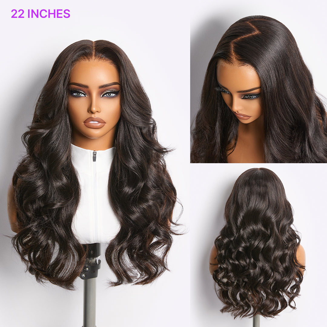 Glueless HD Lace Kinky Straight T-Part Lace Human Hair Wig - Grey 180% Density | 10"-28"