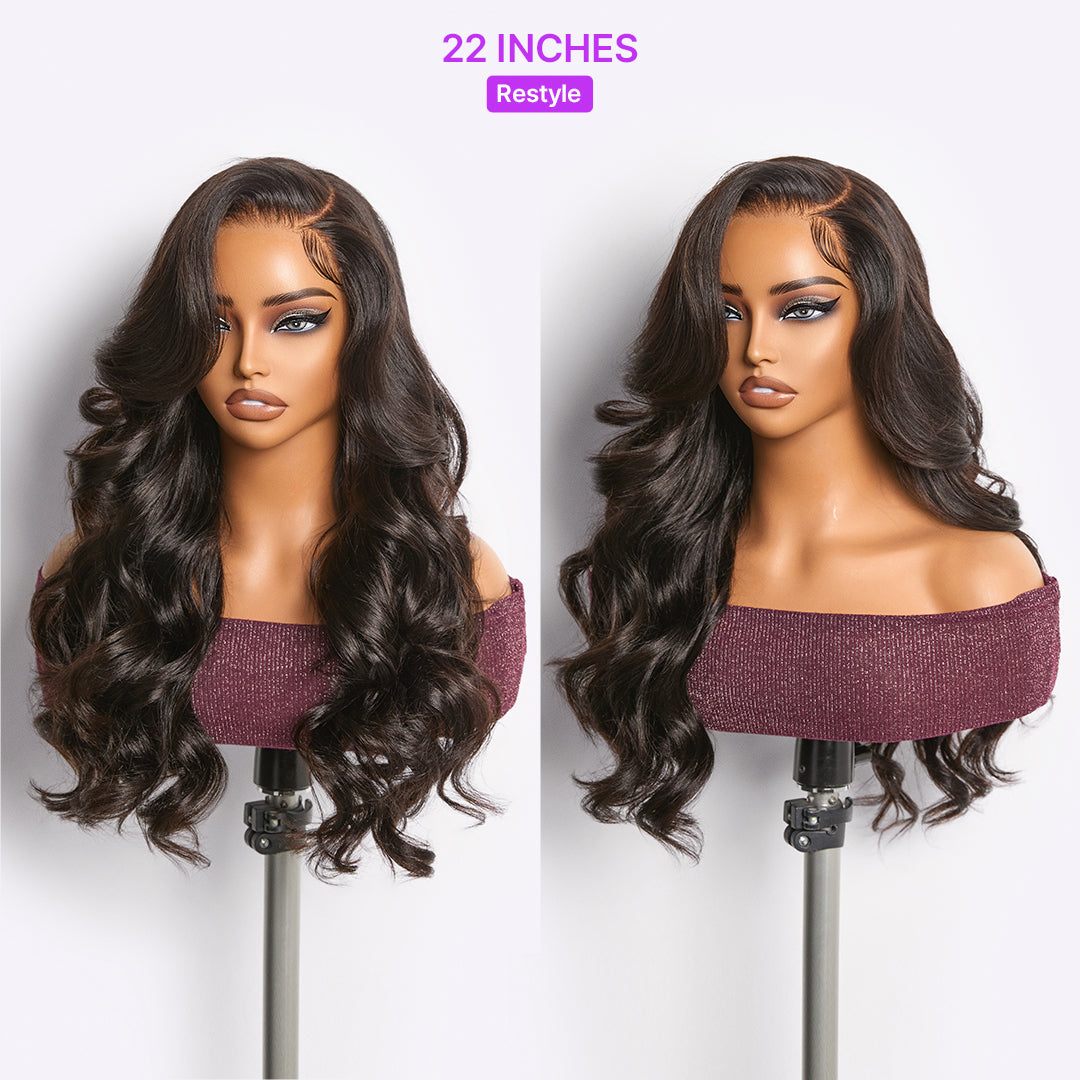 Glueless HD Lace Kinky Straight T-Part Lace Human Hair Wig - Grey 180% Density | 10"-28"