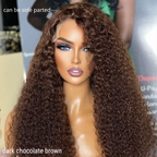 Glueless Curly 5X5 Closure Human Hair Wig - Red | 10"-28"