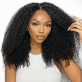 HD Lace Curly T-Part Lace Human Hair Wig | 10"-28"
