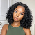 Glueless Curly V-Part Human Hair Wig | 8"-14"
