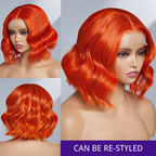 Glueless Bob 4X4 Closure Human Hair Wig - Red | 8"-14"