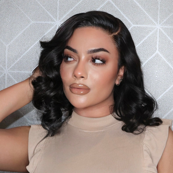 Glueless HD Lace Loose Wave V-Part Human Hair Wig - Highlight | 8"-14"
