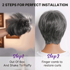Glueless Pixie Human Hair Wig - Blonde with Bangs | 8"-14"