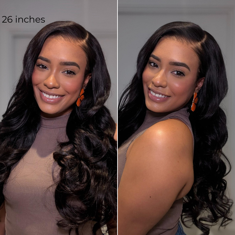 Glueless HD Lace Loose Wave T-Part Lace Human Hair Wig - Grey 200% Density | 10"-28"