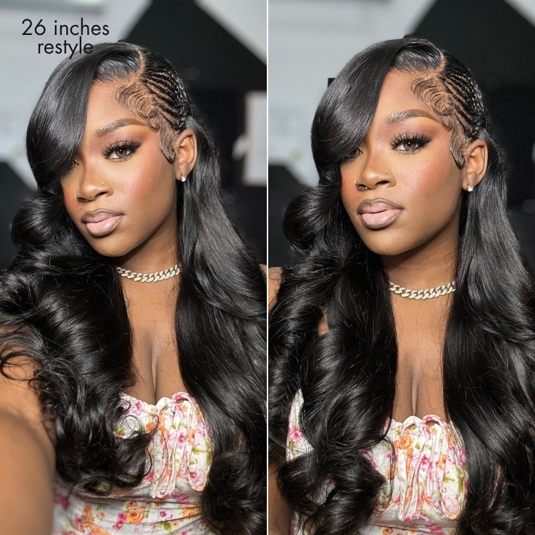 Glueless HD Lace Loose Wave T-Part Lace Human Hair Wig - Grey 200% Density | 10"-28"