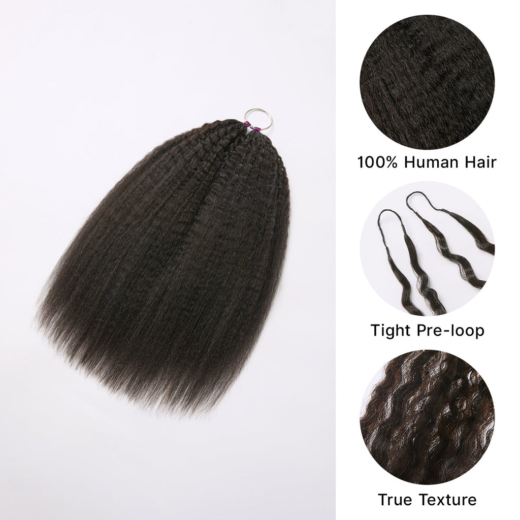 Kinky Straight Human Hair Wig | 10"-28"