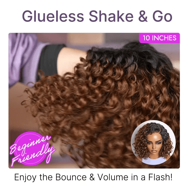 Glueless HD Lace Bob T-Part Lace Human Hair Wig - Ombre | 8"-14"