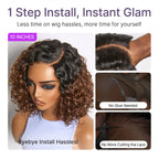 Glueless HD Lace Bob T-Part Lace Human Hair Wig - Ombre | 8"-14"