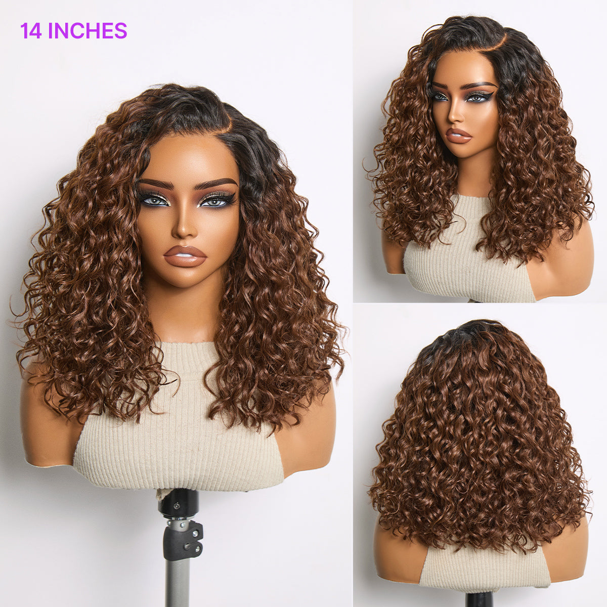 Glueless HD Lace Bob T-Part Lace Human Hair Wig - Ombre | 8"-14"