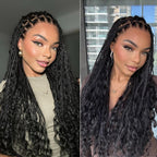 HD Lace Braided T-Part Lace Human Hair Wig - Blonde | 10"-28"