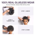 Glueless Curly Human Hair Wig | 8"-14"
