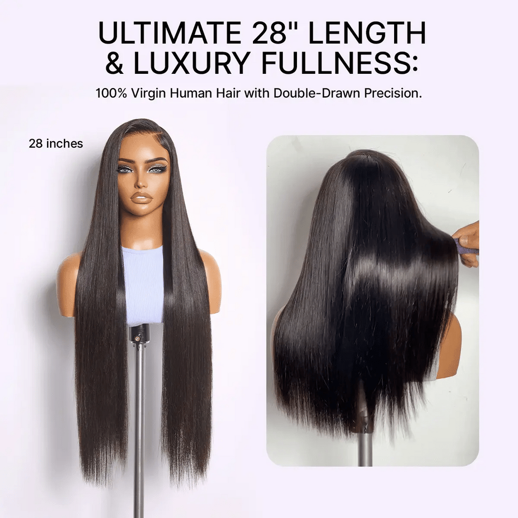 Glueless HD Lace Straight T-Part Lace Human Hair Wig 250% Density | 10"-28"