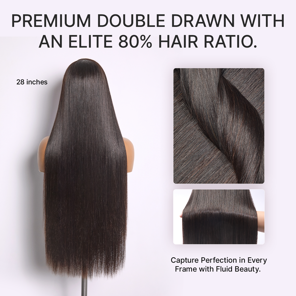 Glueless HD Lace Straight T-Part Lace Human Hair Wig 250% Density | 10"-28"