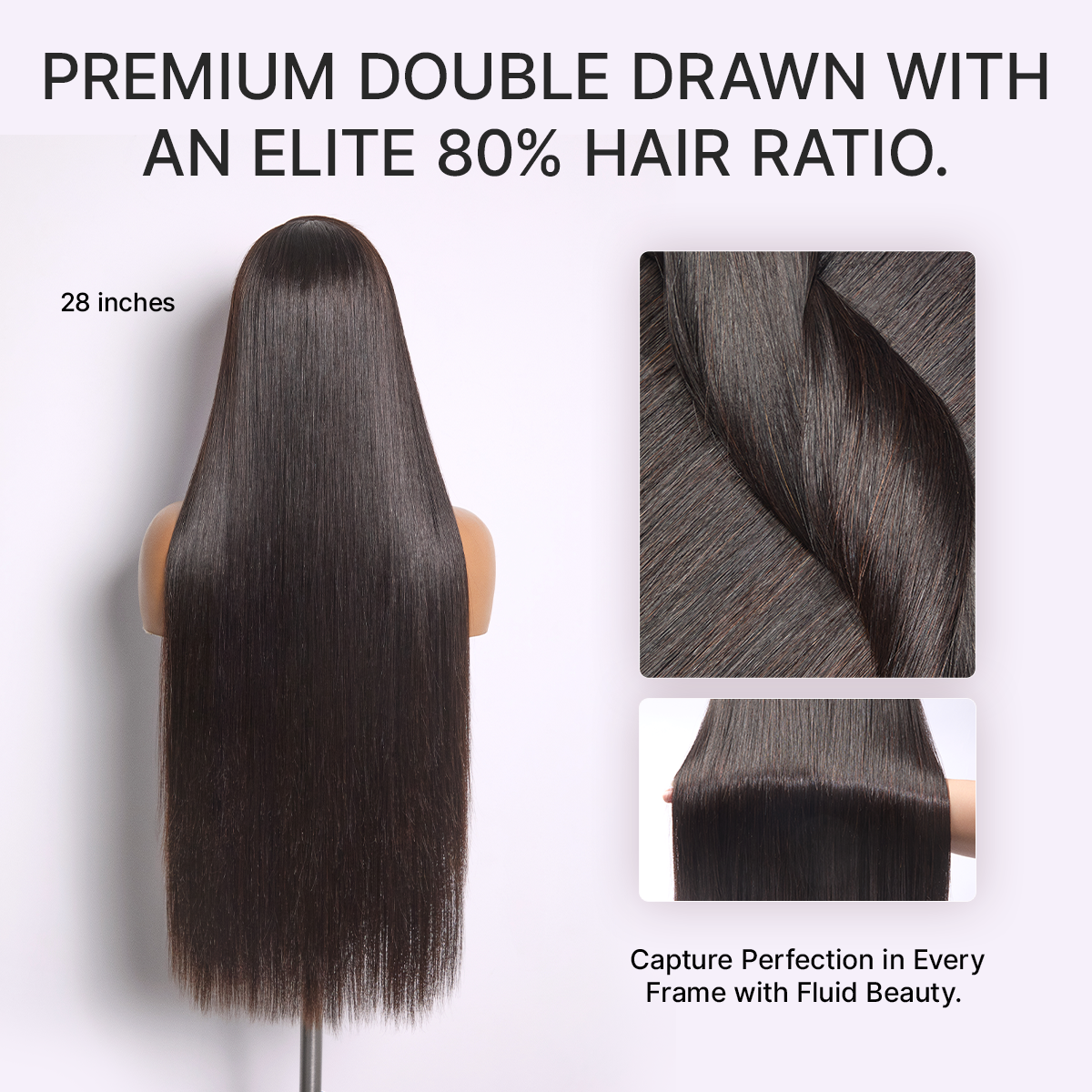 Glueless HD Lace Straight T-Part Lace Human Hair Wig 250% Density | 10"-28"