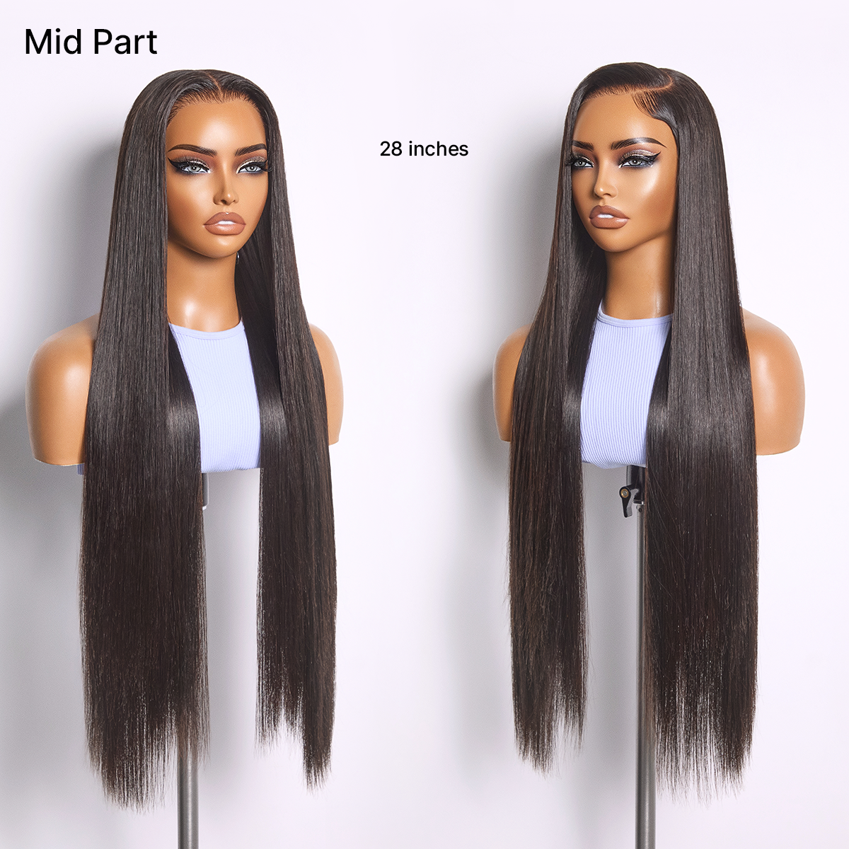 Glueless HD Lace Straight T-Part Lace Human Hair Wig 250% Density | 10"-28"