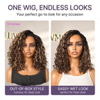 Glueless HD Lace Bob T-Part Lace Human Hair Wig - Highlight | 8"-14"