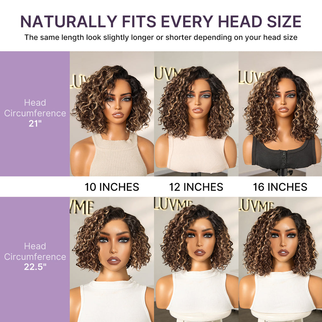 Glueless HD Lace Bob T-Part Lace Human Hair Wig - Highlight | 8"-14"