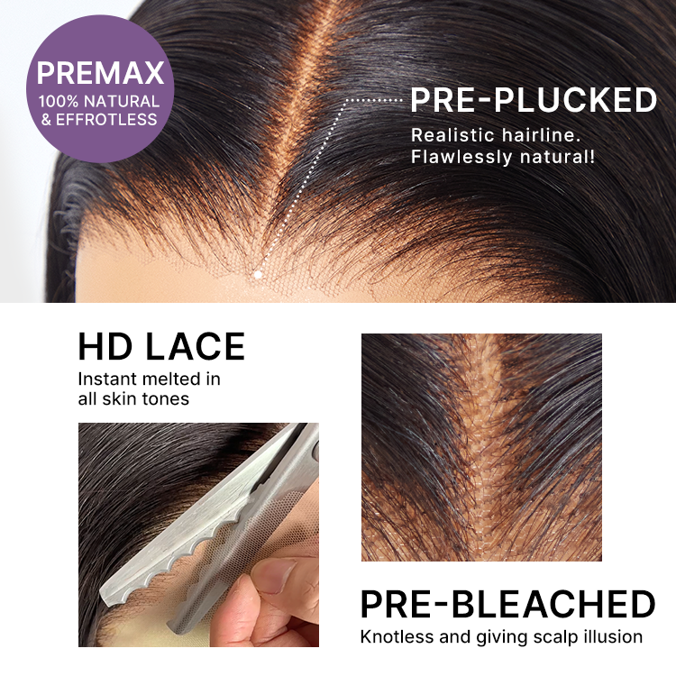 Glueless HD Lace Loose Wave T-Part Lace Human Hair Wig 200% Density | 10"-28"