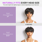 Glueless Pixie Human Hair Wig with Bangs | 8"-14"