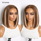 Glueless HD Lace Bob T-Part Lace Human Hair Wig - Highlight | 8"-14"
