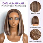 Glueless HD Lace Bob T-Part Lace Human Hair Wig - Highlight | 8"-14"