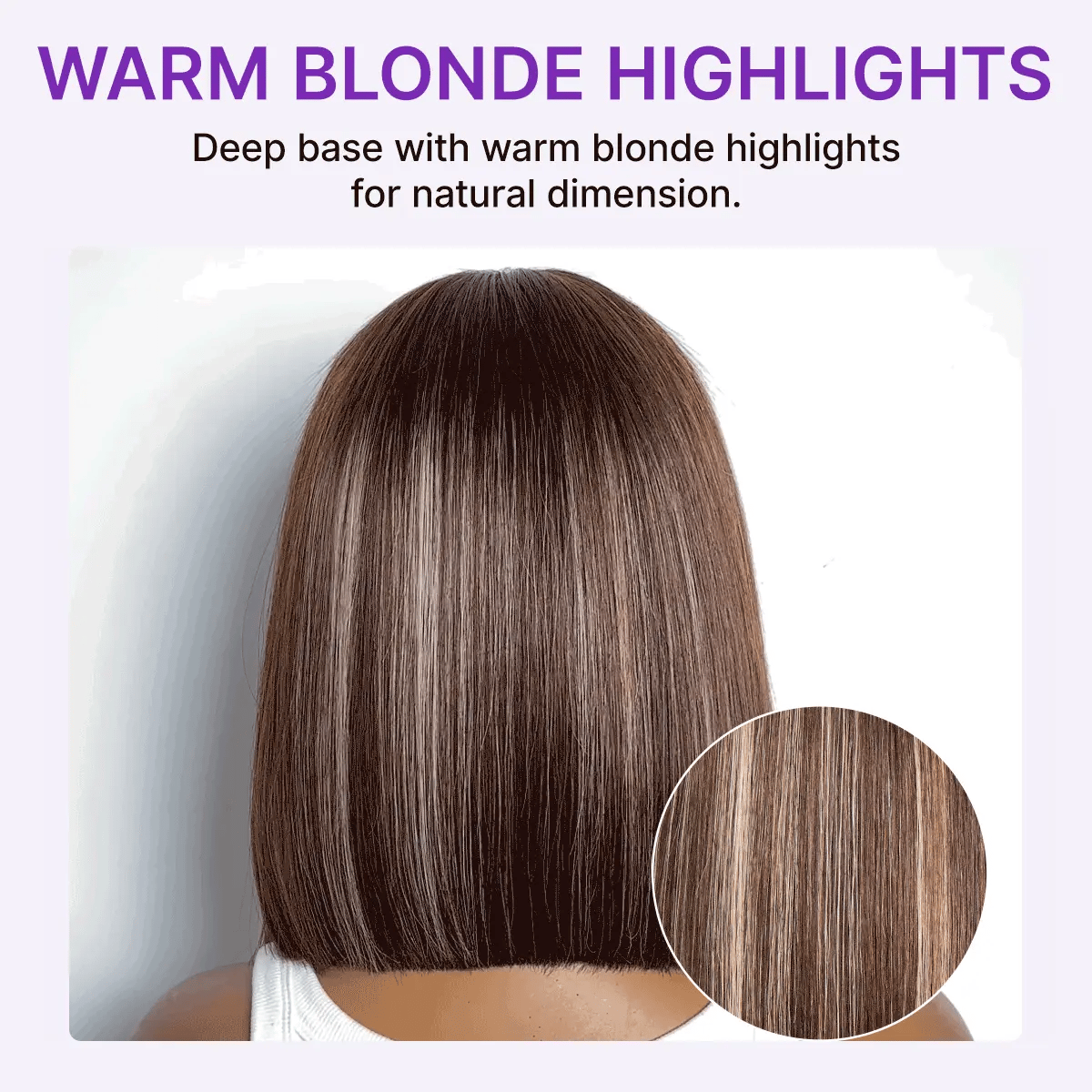 Glueless HD Lace Bob T-Part Lace Human Hair Wig - Highlight | 8"-14"