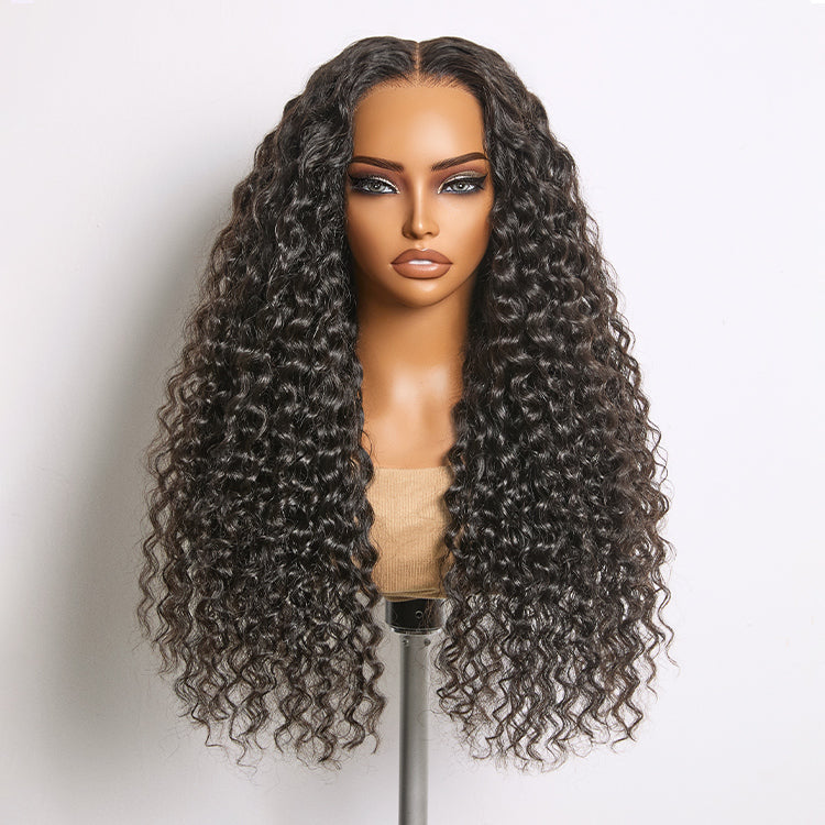 Glueless HD Lace Water Wave T-Part Lace Human Hair Wig 180% Density | 8"-14"