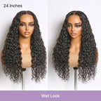 Glueless HD Lace Water Wave T-Part Lace Human Hair Wig 180% Density | 8"-14"