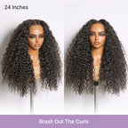 Glueless HD Lace Water Wave T-Part Lace Human Hair Wig 180% Density | 8"-14"