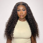 Glueless HD Lace Water Wave T-Part Lace Human Hair Wig 180% Density | 8"-14"
