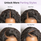 Glueless HD Lace Water Wave T-Part Lace Human Hair Wig 180% Density | 8"-14"