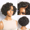 Glueless HD Lace Pixie T-Part Lace Human Hair Wig - Grey | 8"-14"