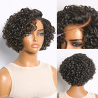 Glueless HD Lace Pixie T-Part Lace Human Hair Wig - Grey | 8"-14"