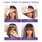Glueless Bob Human Hair Wig - Highlight with Bangs | 8"-14"