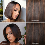 Glueless Layered T-Part Lace Human Hair Wig - Red | 8"-14"
