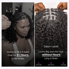 Glueless Braided T-Part Lace Human Hair Wig | 8"-14"