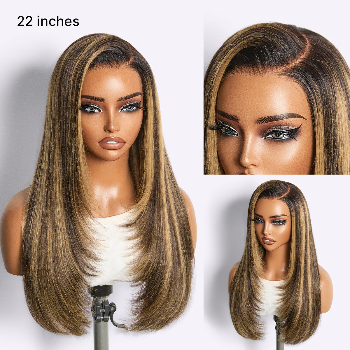 Glueless HD Lace Layered T-Part Lace Human Hair Wig - Red 200% Density | 10"-28"
