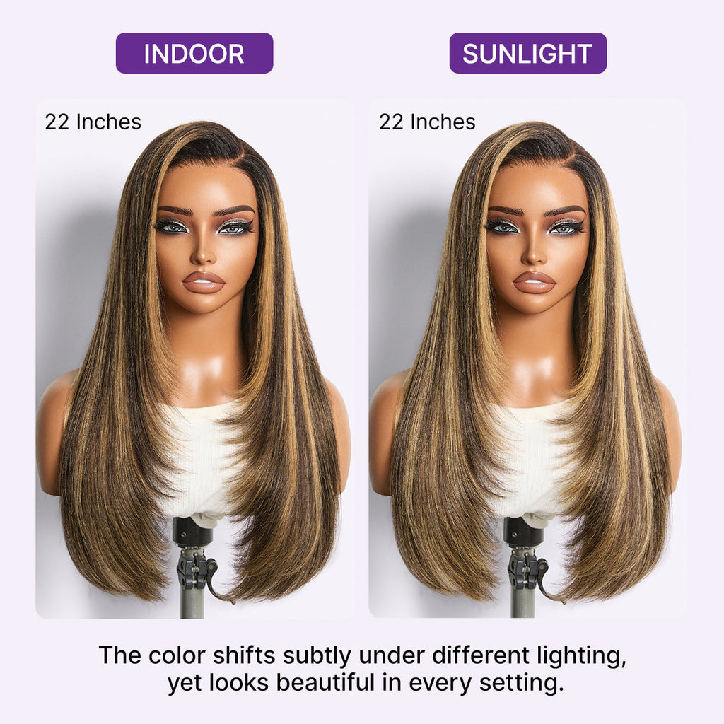 Glueless HD Lace Layered T-Part Lace Human Hair Wig - Red 200% Density | 10"-28"