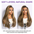 Glueless HD Lace Layered T-Part Lace Human Hair Wig - Red 180% Density | 10"-28"