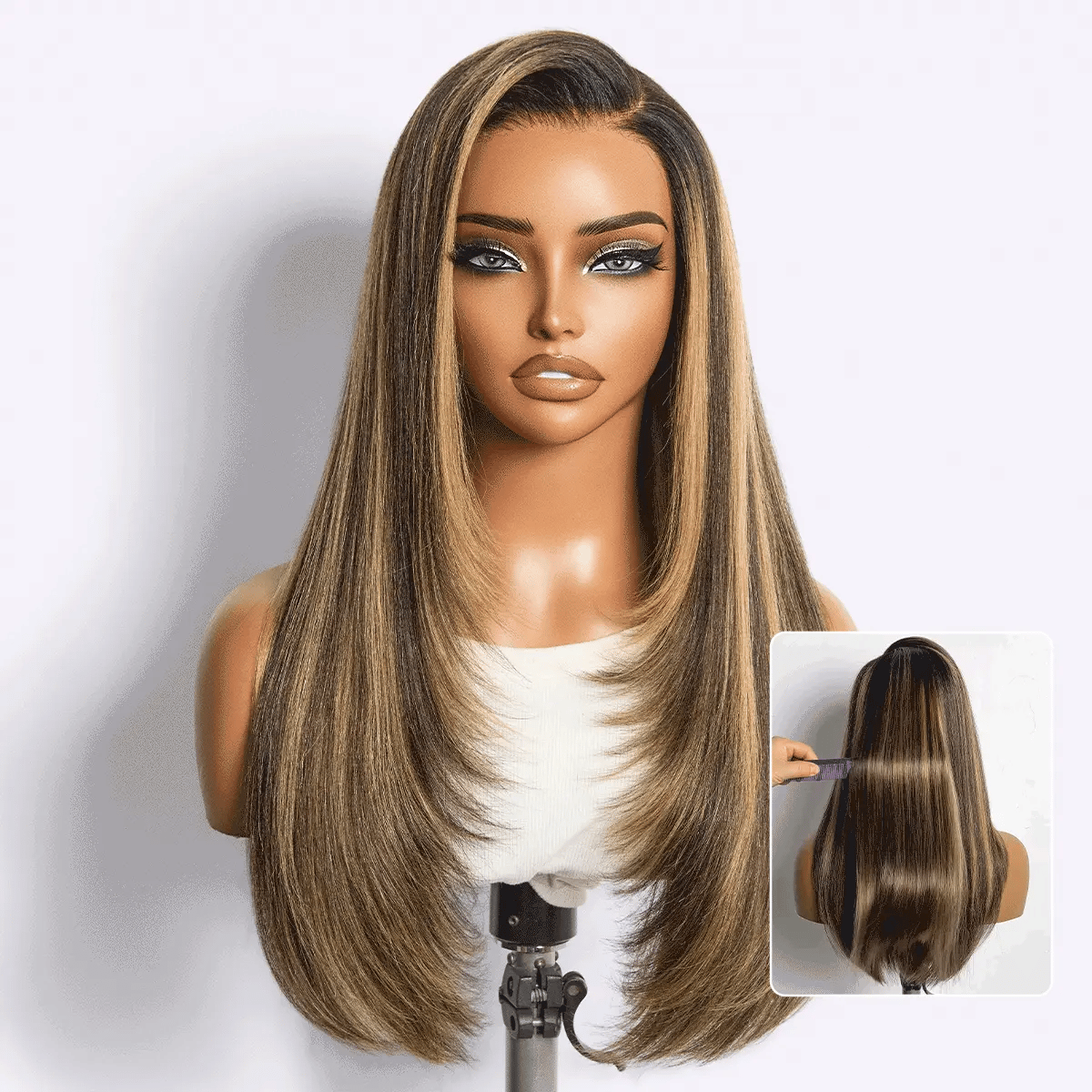Glueless HD Lace Layered T-Part Lace Human Hair Wig - Red 180% Density | 10"-28"