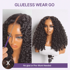 Glueless HD Lace Curly T-Part Lace Human Hair Wig 180% Density | 10"-28"