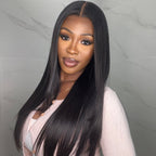 Glueless Straight 13X4 Frontal Human Hair Wig - Blonde Pre-Plucked 180% Density | 10"-28"